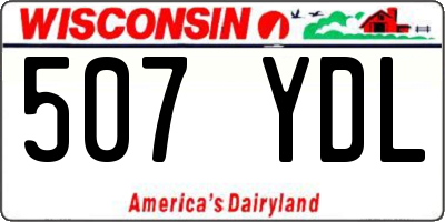 WI license plate 507YDL