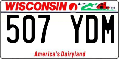 WI license plate 507YDM