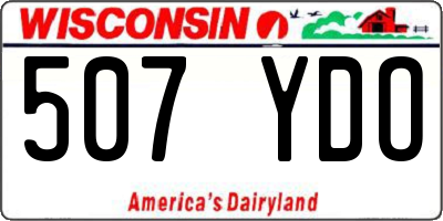 WI license plate 507YDO