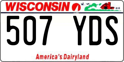 WI license plate 507YDS