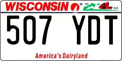 WI license plate 507YDT