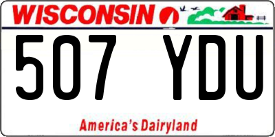 WI license plate 507YDU