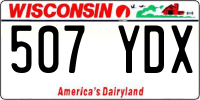 WI license plate 507YDX