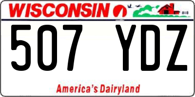 WI license plate 507YDZ