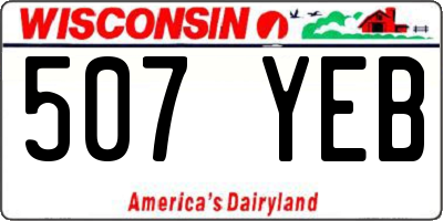 WI license plate 507YEB