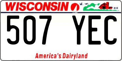 WI license plate 507YEC