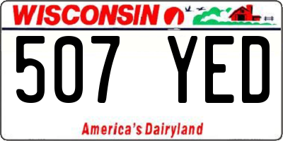 WI license plate 507YED