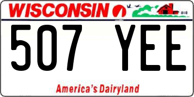 WI license plate 507YEE