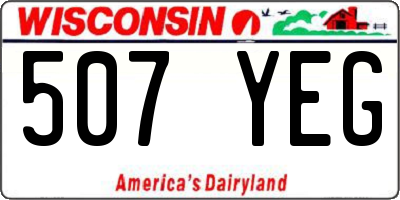 WI license plate 507YEG