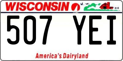 WI license plate 507YEI