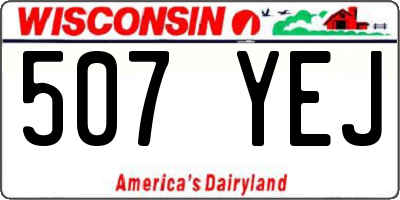 WI license plate 507YEJ