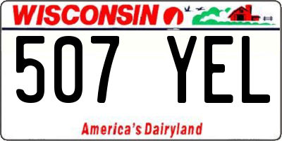 WI license plate 507YEL