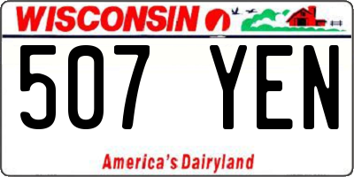 WI license plate 507YEN