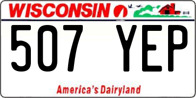 WI license plate 507YEP