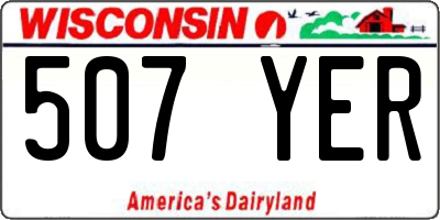 WI license plate 507YER