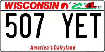 WI license plate 507YET