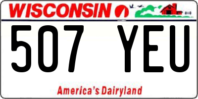 WI license plate 507YEU