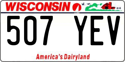 WI license plate 507YEV