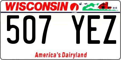 WI license plate 507YEZ