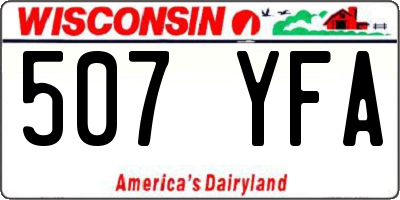 WI license plate 507YFA