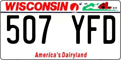 WI license plate 507YFD