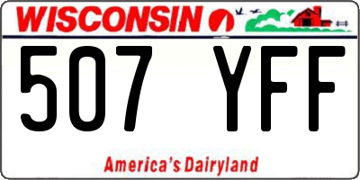 WI license plate 507YFF