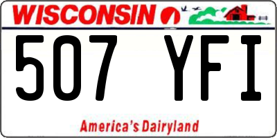 WI license plate 507YFI