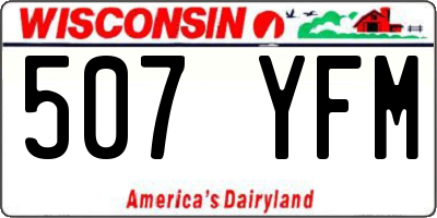 WI license plate 507YFM