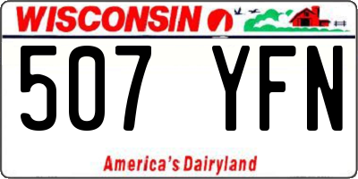 WI license plate 507YFN
