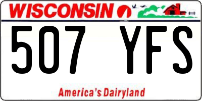 WI license plate 507YFS