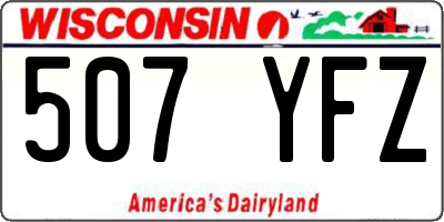 WI license plate 507YFZ