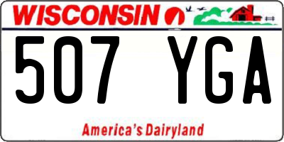 WI license plate 507YGA