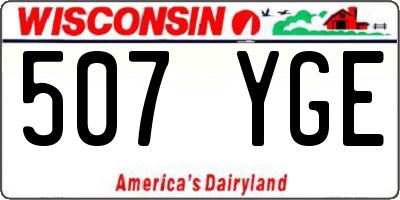 WI license plate 507YGE