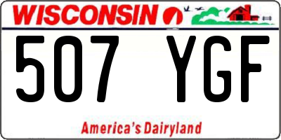 WI license plate 507YGF