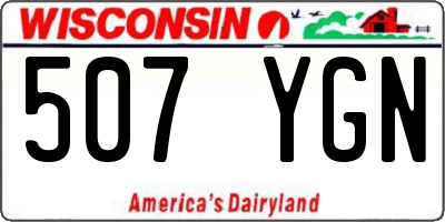 WI license plate 507YGN