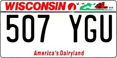 WI license plate 507YGU
