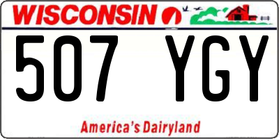 WI license plate 507YGY