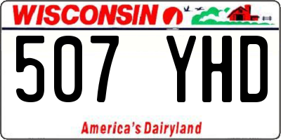 WI license plate 507YHD