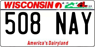 WI license plate 508NAY