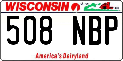 WI license plate 508NBP