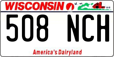 WI license plate 508NCH