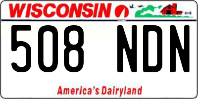 WI license plate 508NDN