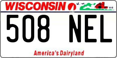 WI license plate 508NEL