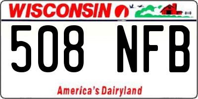 WI license plate 508NFB