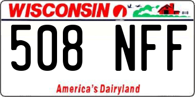 WI license plate 508NFF
