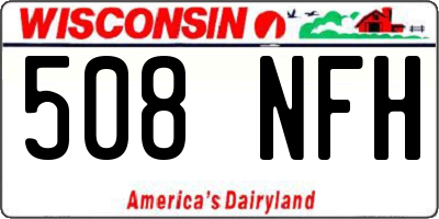WI license plate 508NFH