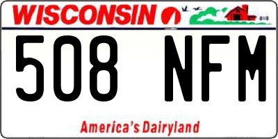 WI license plate 508NFM