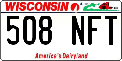 WI license plate 508NFT