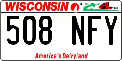 WI license plate 508NFY
