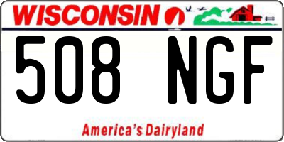 WI license plate 508NGF